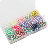 1500 pcs/lot Beads Mix Rainbow Color Round 4/6/8/10mm
