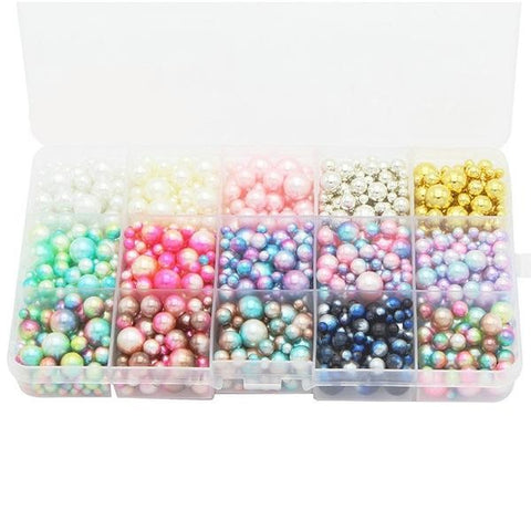 1500 pcs/lot Beads Mix Rainbow Color Round 4/6/8/10mm